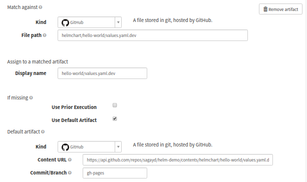 Spinnaker pipeline configuration stage: Overriding values.yaml file