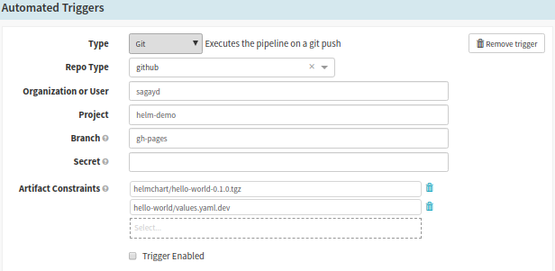 Spinnaker Pipeline Configuration: Configure Automated Triggers