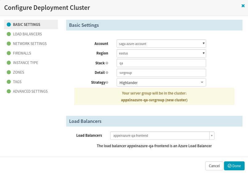 Conﬁgure Azure deployment Cluster