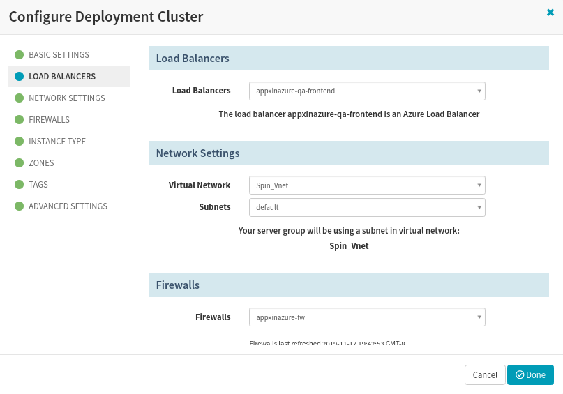 Choose the Virtual network and Subnet