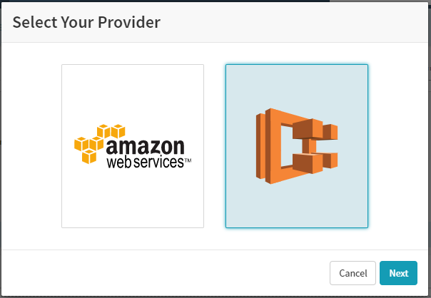 Select AWS ECS as Cloudprovider in Spinnaker