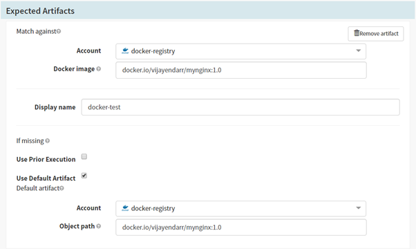 Add artifact account in Spinnaker CD Pipeline for deployments on Kubernetes 