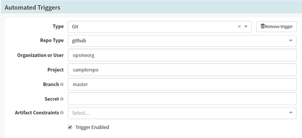 Automated Trigger in Spinnaker CD Pipeline for deployments on Kubernetes 