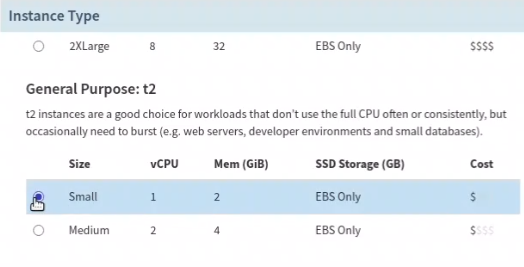 Choose the security-group desired for the Application server in Spinnaker