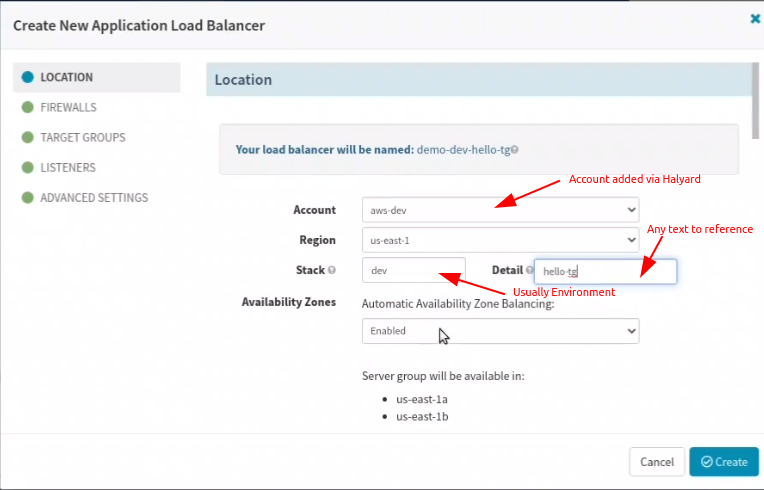 Configure AWS Load Balancer in Spinnaker