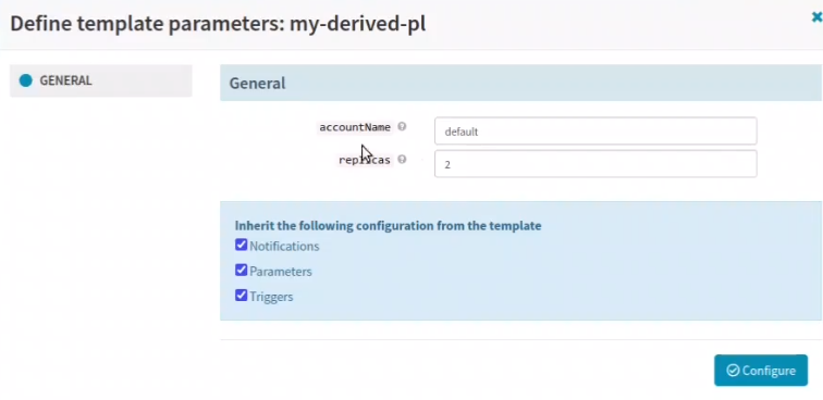 Providing parameter values in the Pipeline Template