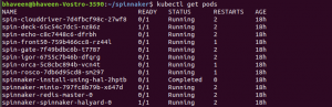 Spinnaker components running