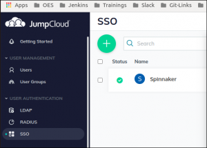 Config Spinnaker as a new JumpCloud SSO application