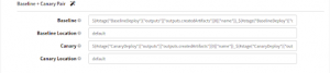 Canary Config (contd.) - Insert Canary and Baseline values and location