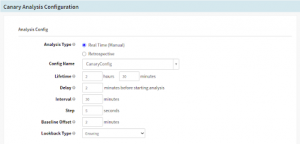 Canary Config (contd.) - Select or Insert config stage details