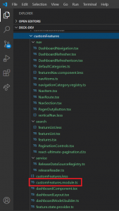 Folder structure of Custom Feature Module.