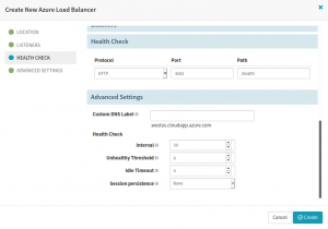 Configure Healthcheck in the Azure LoadBalancer in the Spinnaker CI/CD pipeline