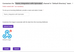 Configure the Incoming WebHook Connector